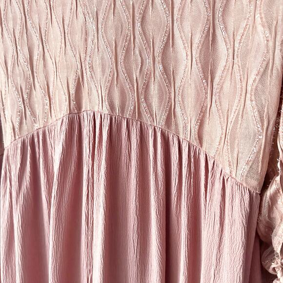 Davi & Dani Solid‎ V Neck Short Sleeve Dusty Rose Mini Dress Women's Size Small - Picture 9 of 14